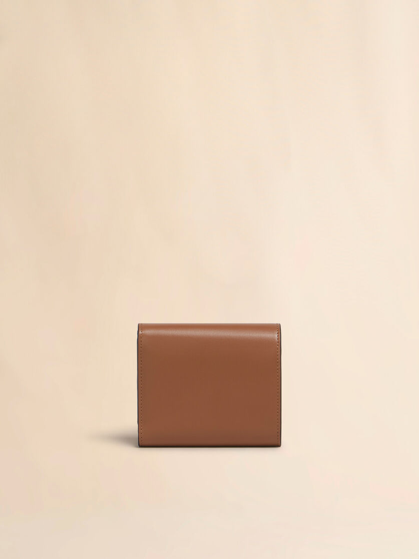 Brown leather Envelope trifold wallet - Wallets - Image 3