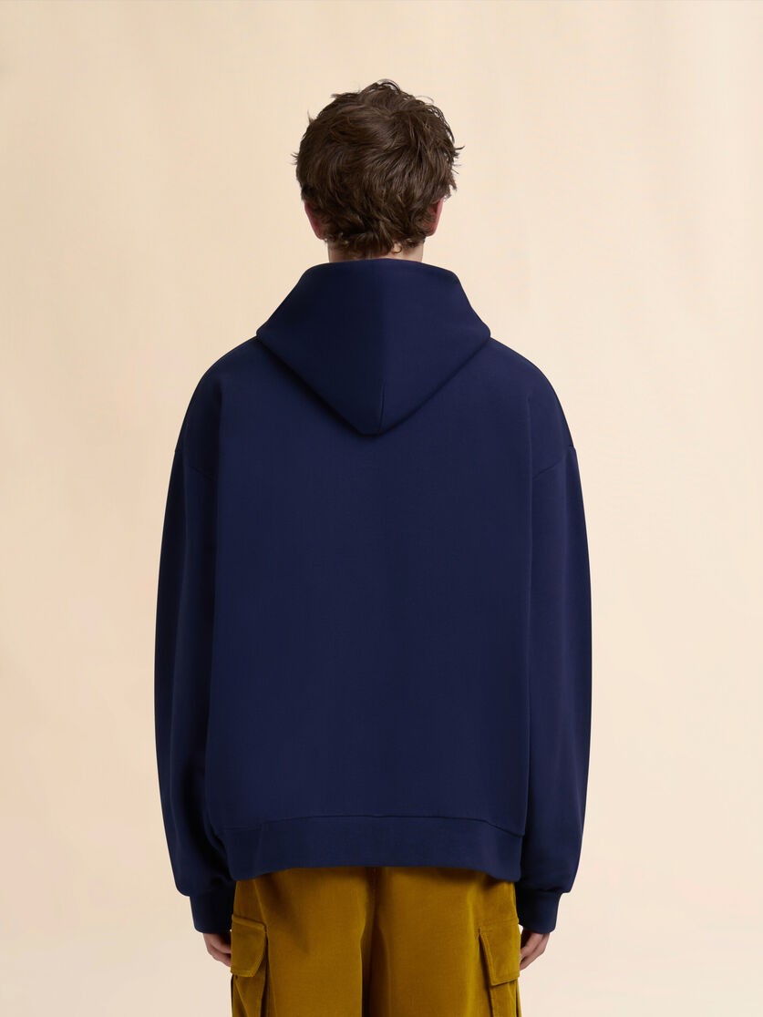 ブルー コットン製フーディー Marni Monolith プリント - ニット - Image 3