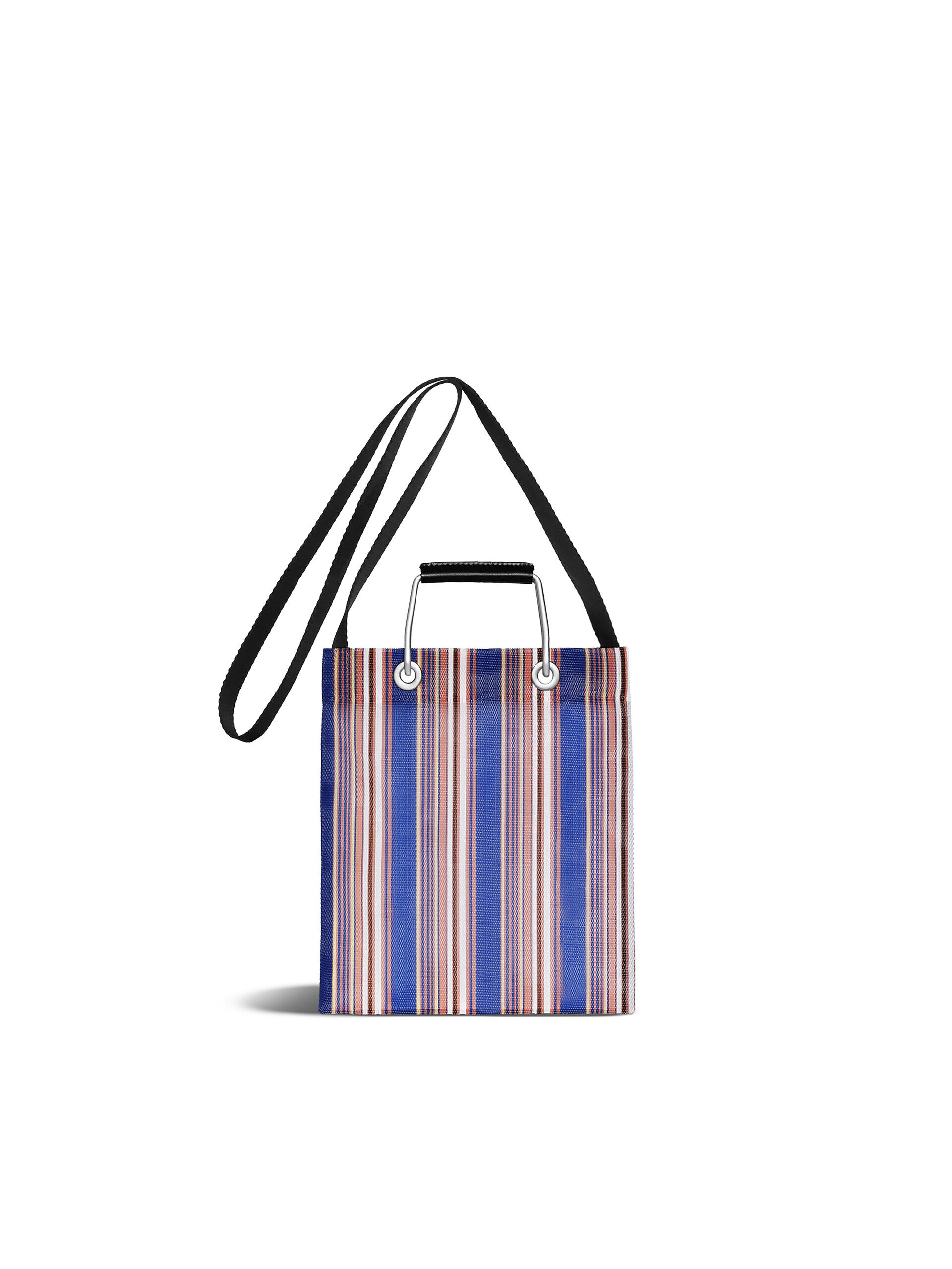 MARNI MARKET STRIPEストライプ トートバッグ アストラルブルー ナルシスブルー MARNI MARKET STRIPE BAG | Marni