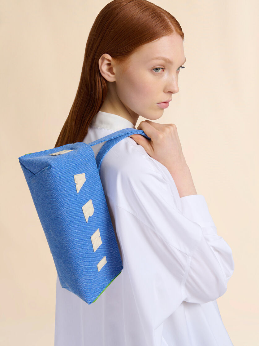 Blue denim Museo baguette bag - Shoulder Bags - Image 2