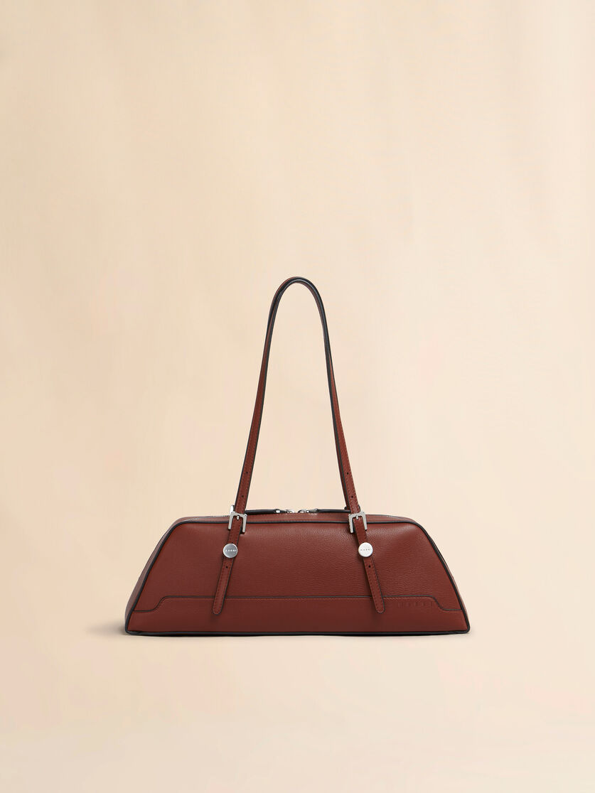 Black leather Dot long duffle bag - Shoulder Bags - Image 1
