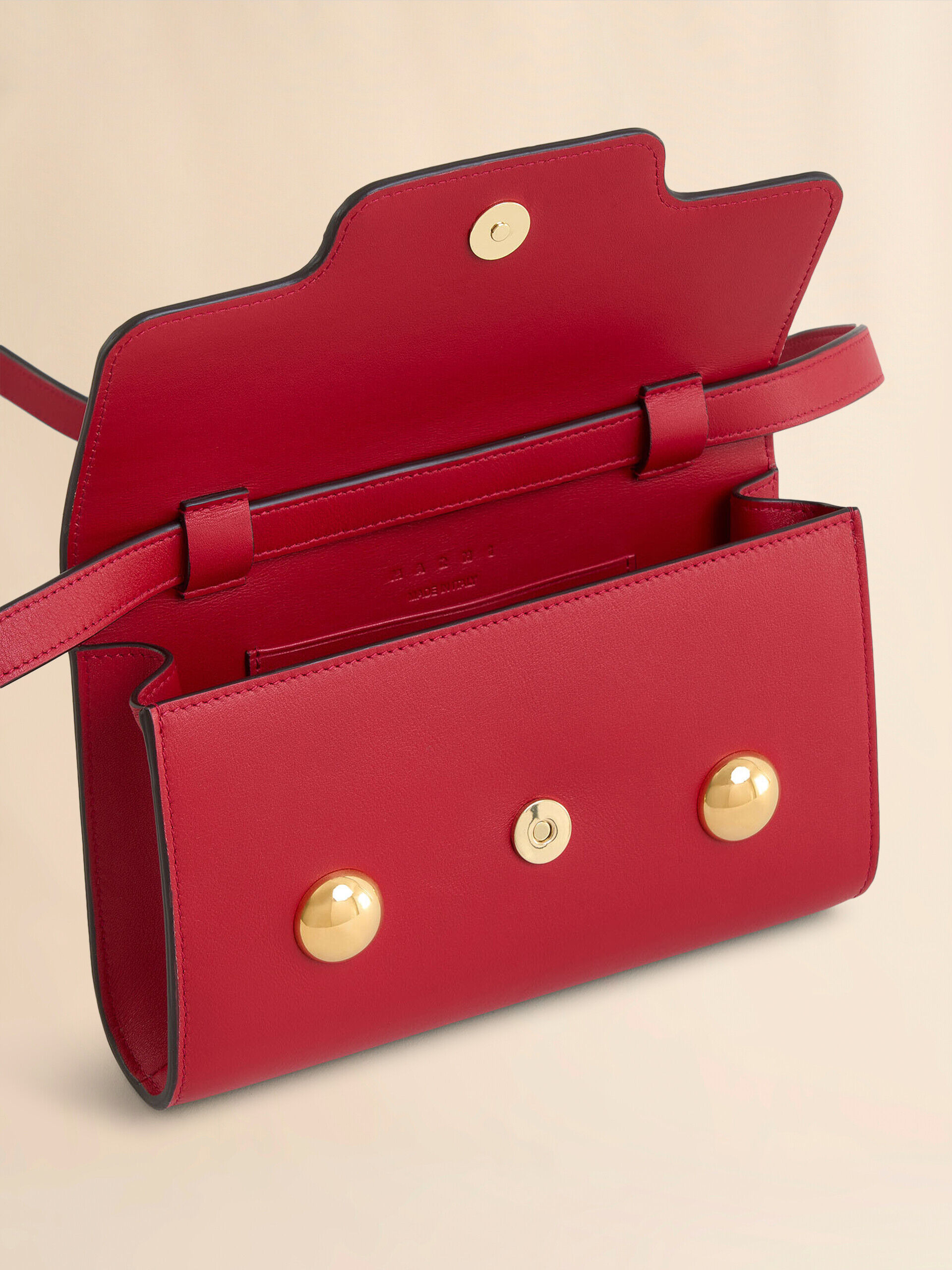 Red leather Trunkaroo clutch | Marni