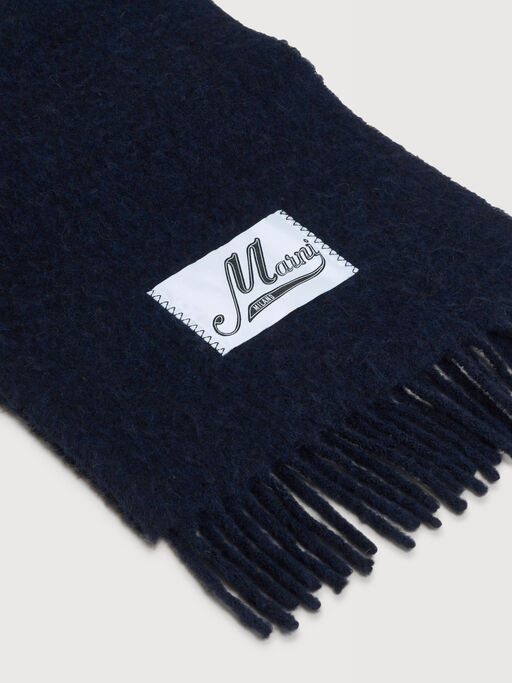 Deep blue alpaca scarf - Scarves