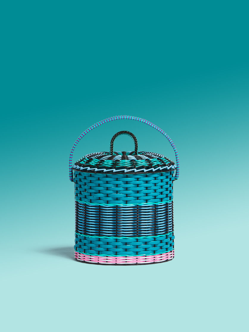 Blue MARNI MARKET woven cable basket - Accessories - Image 1