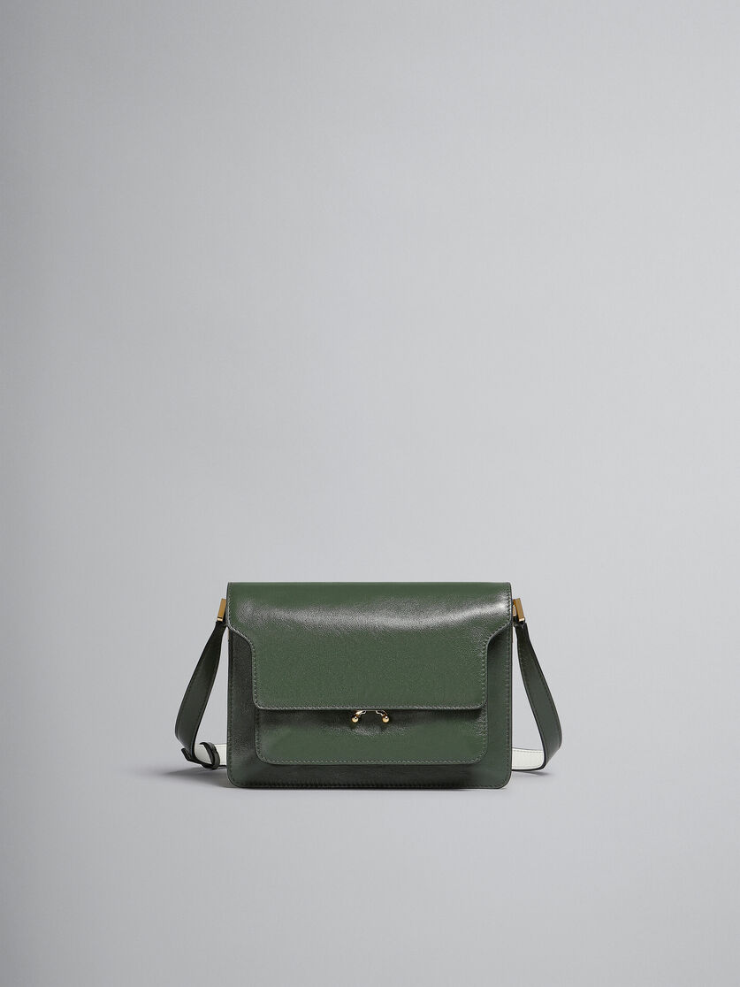 Marni: Green Mini Soft Trunk Shoulder Bag