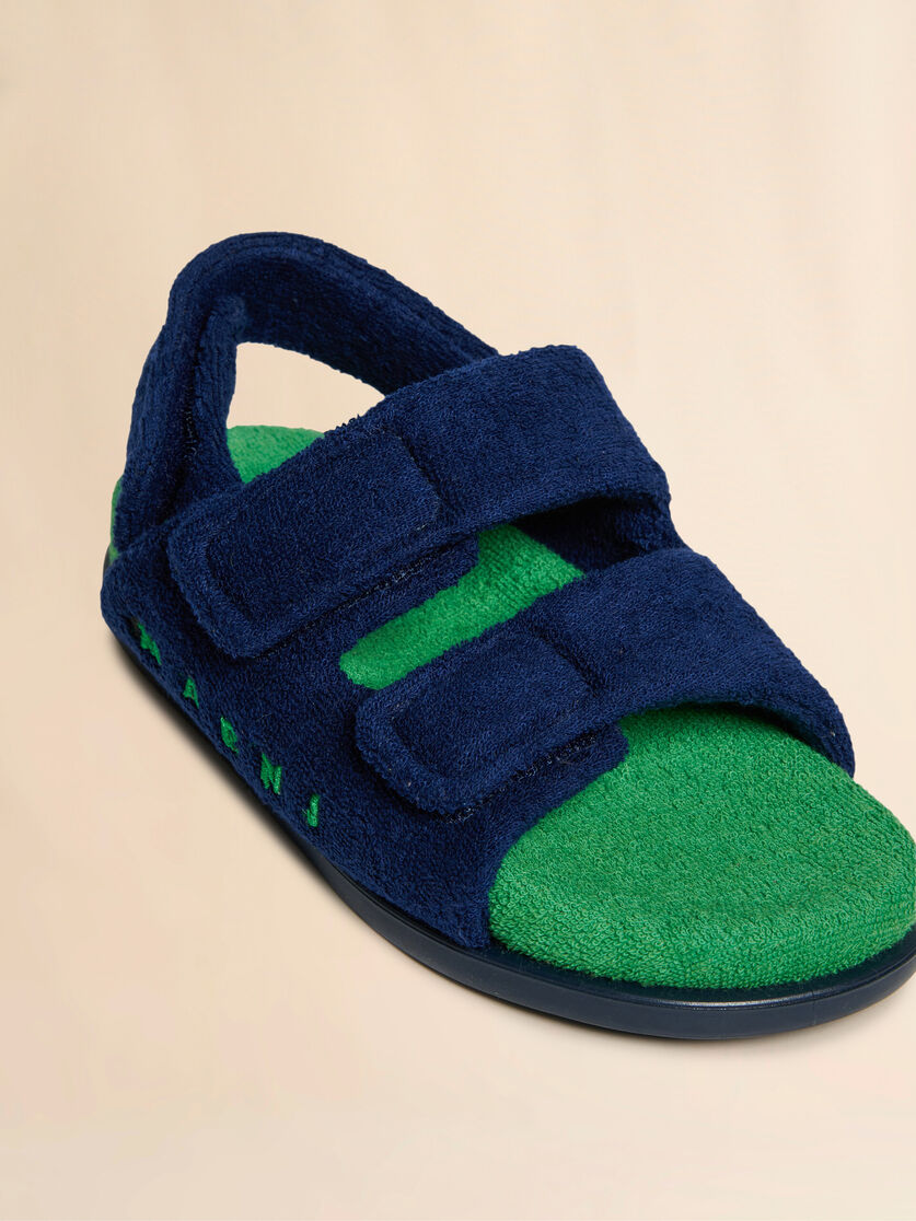 Yellow and pink towelling triple-strap Fussbett - Sneakers - Image 4