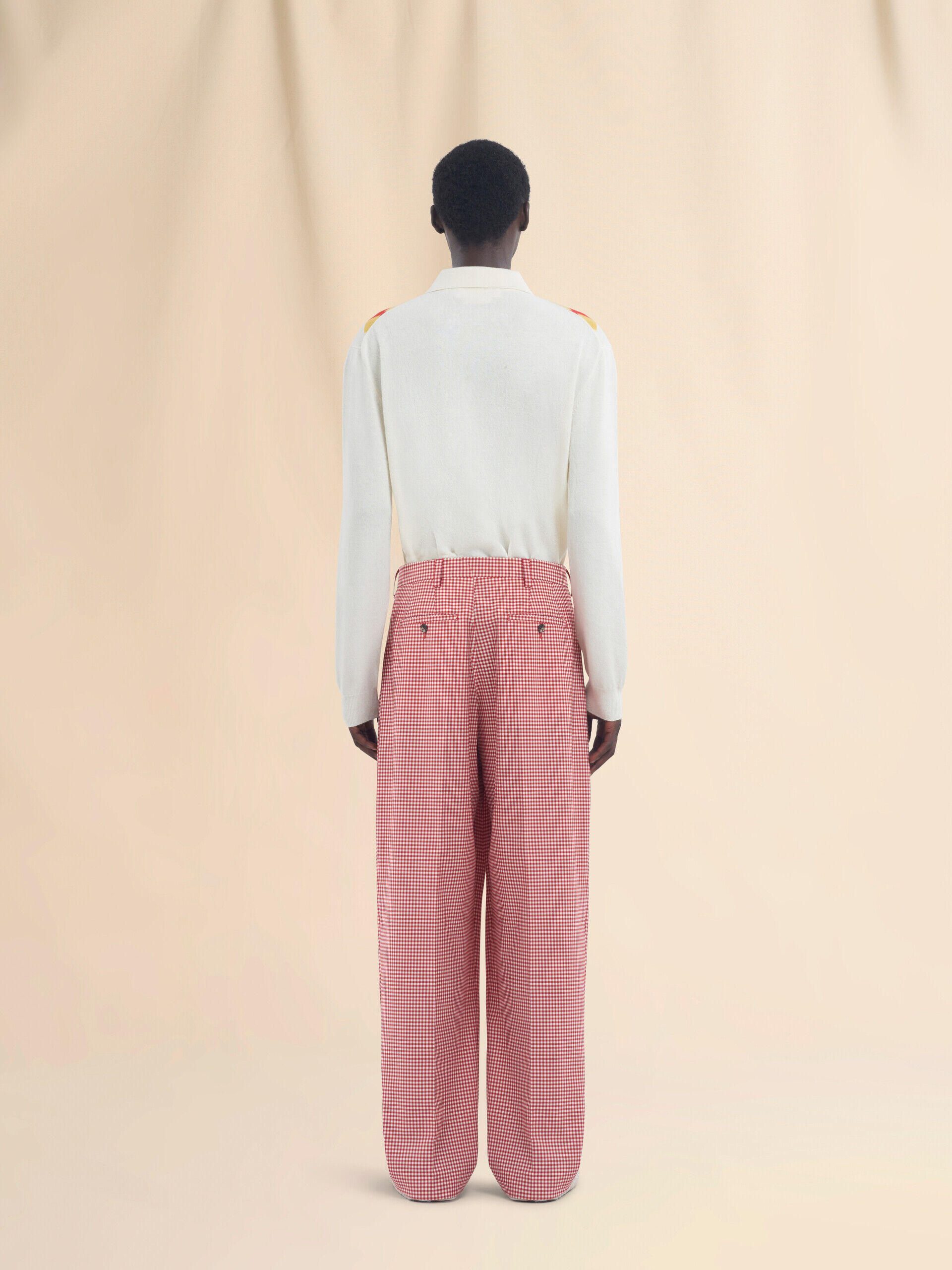 パンツ MARNI Women Straight Pants PAMA0546SU TW83900N60 Grey Straight gray wool trousers with Marni Symbol | Marni