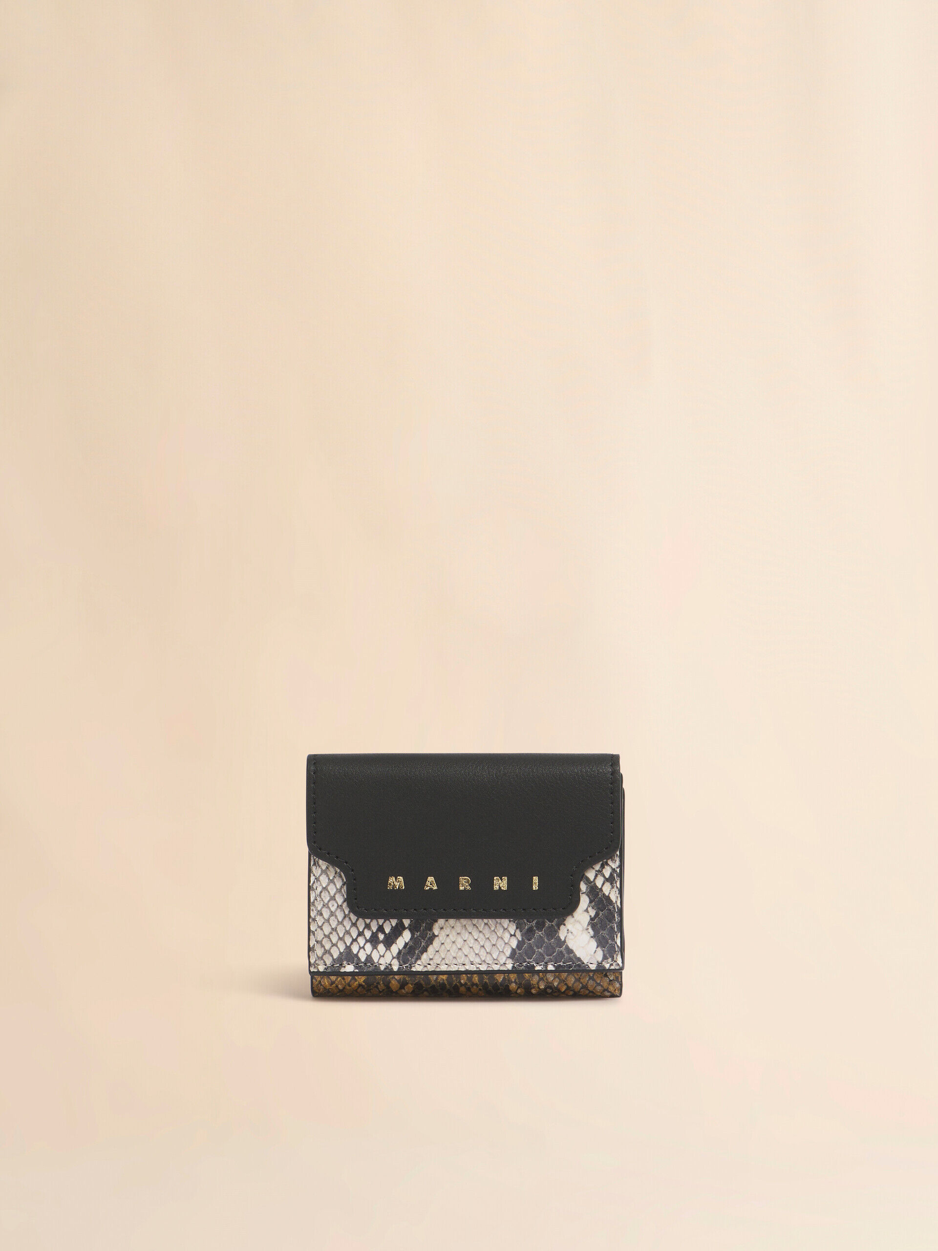 MARNI 三つ折り財布 ミニ財布 MARNI マルニ 財布 折財布 ピンク カーキ グリーン バイカラー