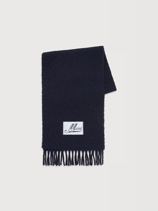 Deep blue alpaca scarf - Scarves