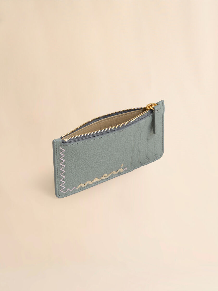 Light blue credit card holder with Marni Mending logo - Wallets - Image 2
