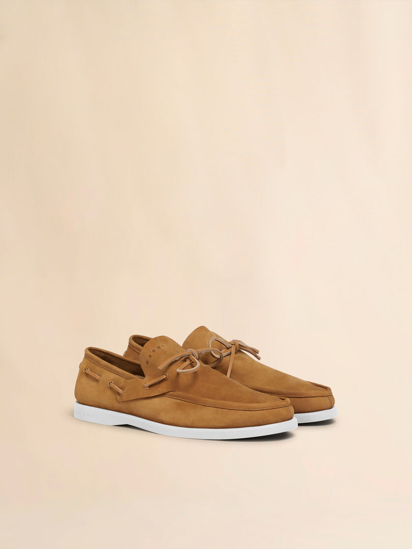 Blue nubuck boat loafer - Lace-ups - Image 2