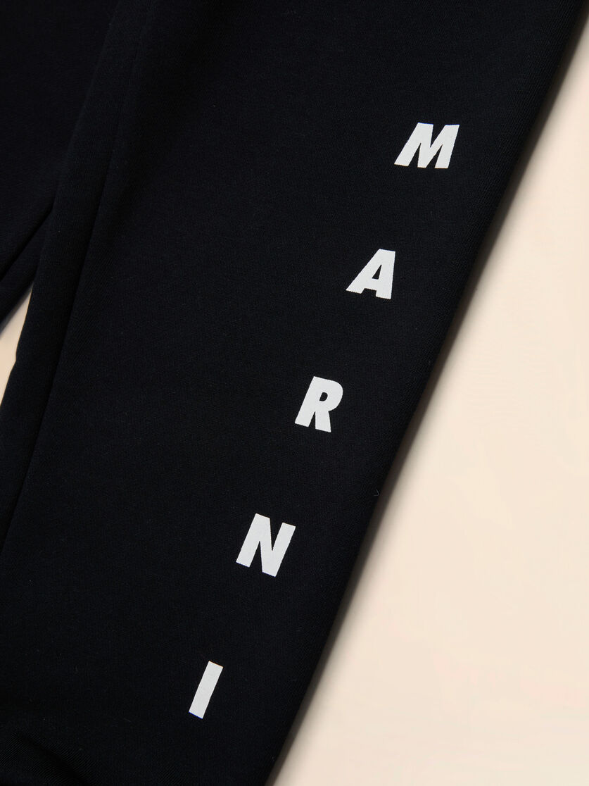 Marni 프린트 디테일의 블랙 코튼 조거 팬츠 - 팬츠 - Image 4