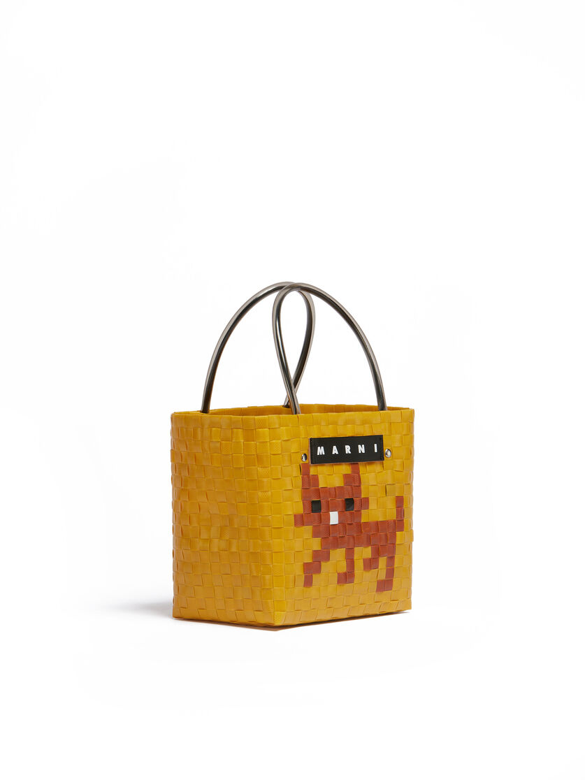 MARNI MARKET ANIMAL KORBTASCHE in Gelb und Braun - Shopper - Image 2