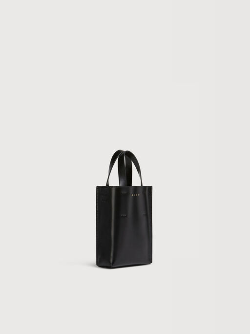 MUSEO nano bag in black leather - Shopping Bags