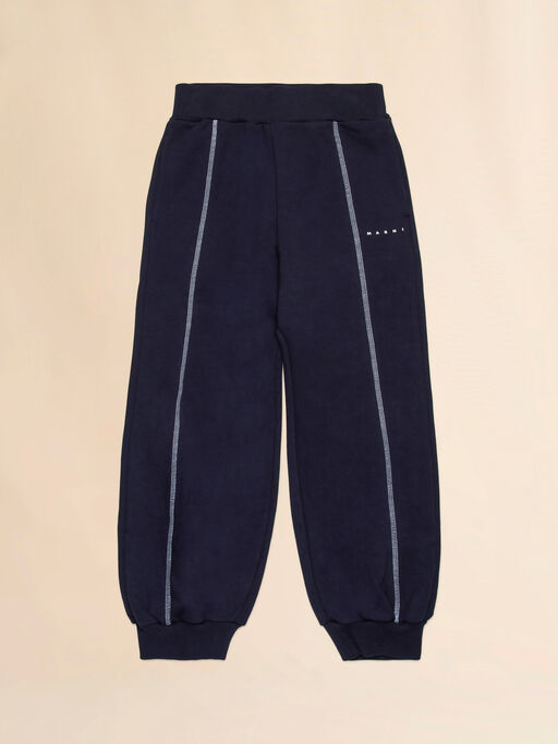 Blue jogger pants with contrasting seams - Pants