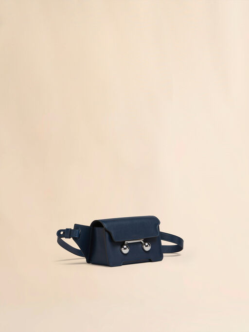 Deep blue leather Trunkaroo crossbody bag - Belt Bags