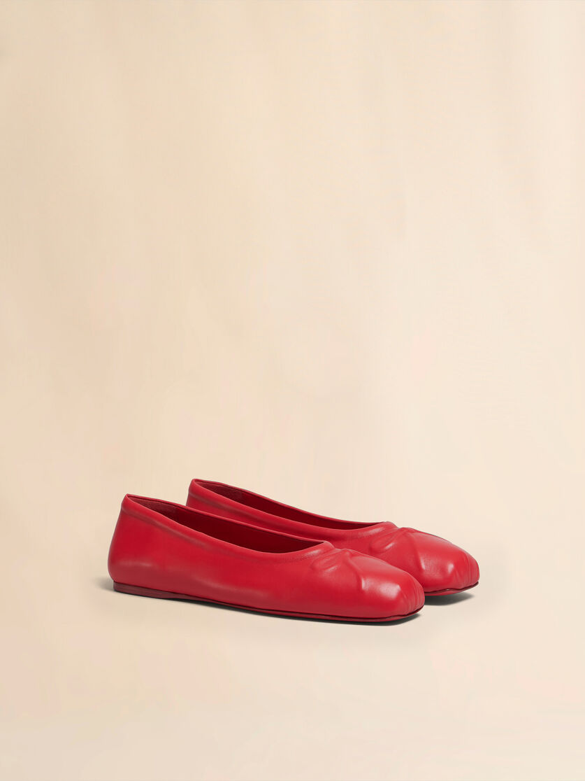 Pink nappa leather seamless Little Bow ballet flat - Ballet Shoes - Image 2