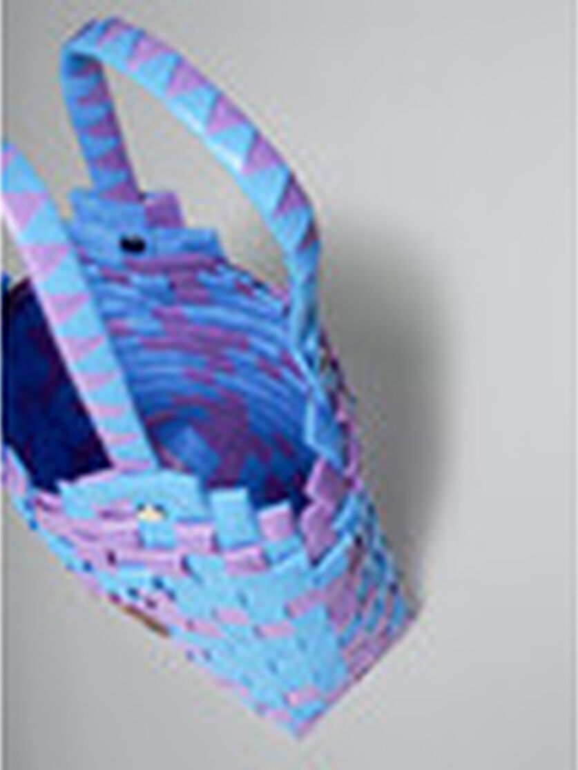 Bolso shopper Diamond Basket rosa ballet tejido - Bolsas - Image 5