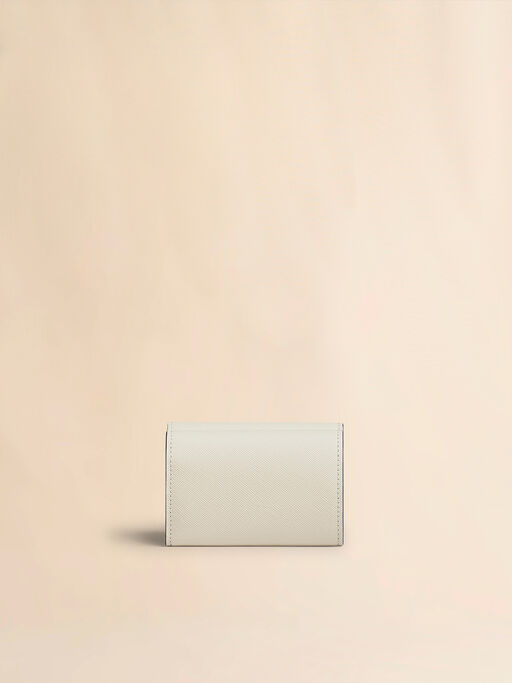Weiße dreiteilige Geldbörse aus Saffiano-Leder - Brieftaschen