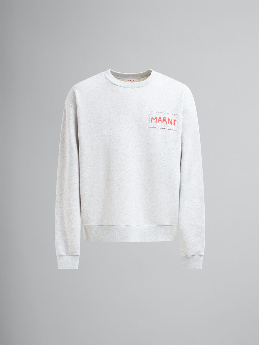 グレー マルニパッチ メランジコットン製 スウェットシャツ | Marni