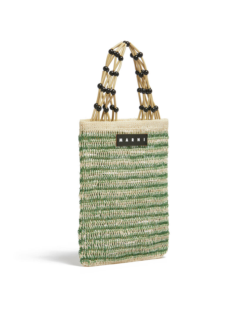 Green MARNI MARKET FIQUE natural fibre net shopper | Marni