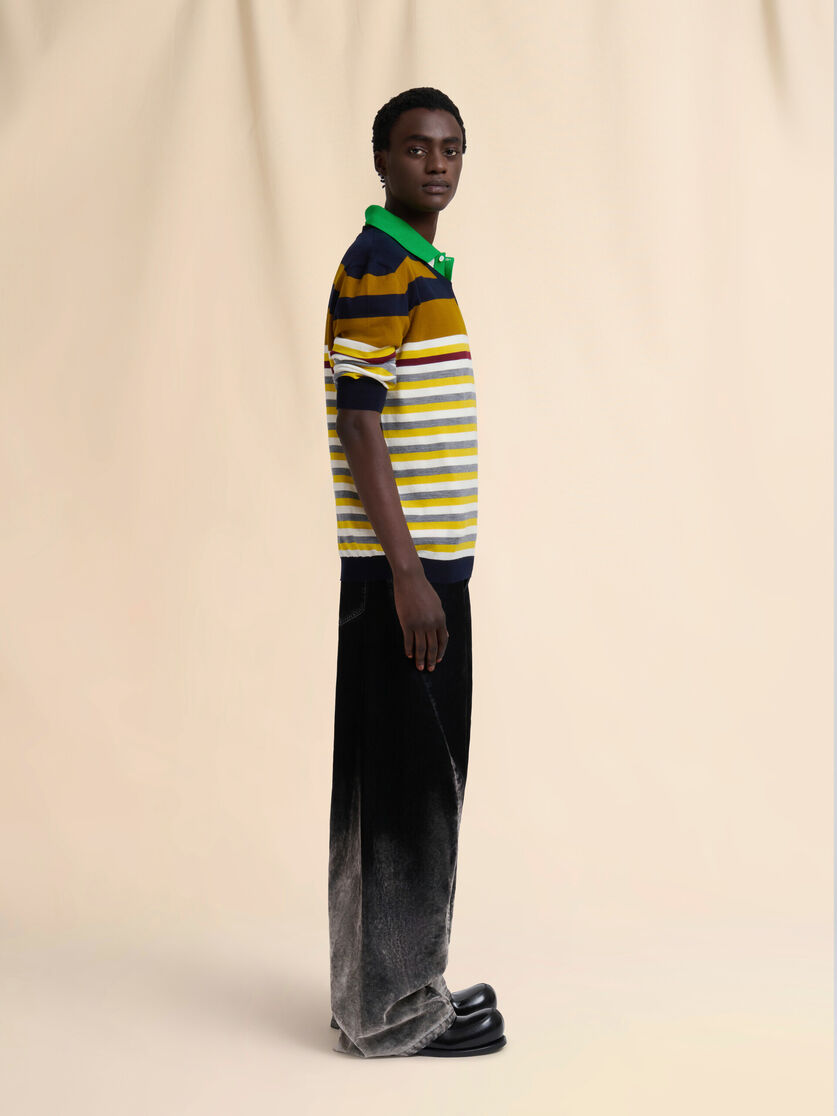 Gelb-braun gestreifter Pullover aus Wolle - Pullover - Image 5