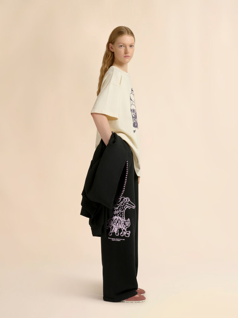 Marni + Madhappy black cotton sweatpants with animal print - Pants - Image 6