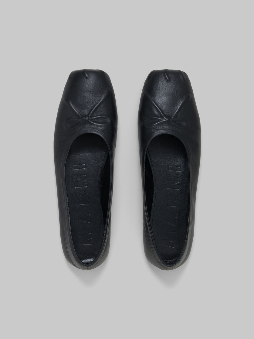 Black nappa leather Little Bow ballet flat - Ballet Shoes - Image 4