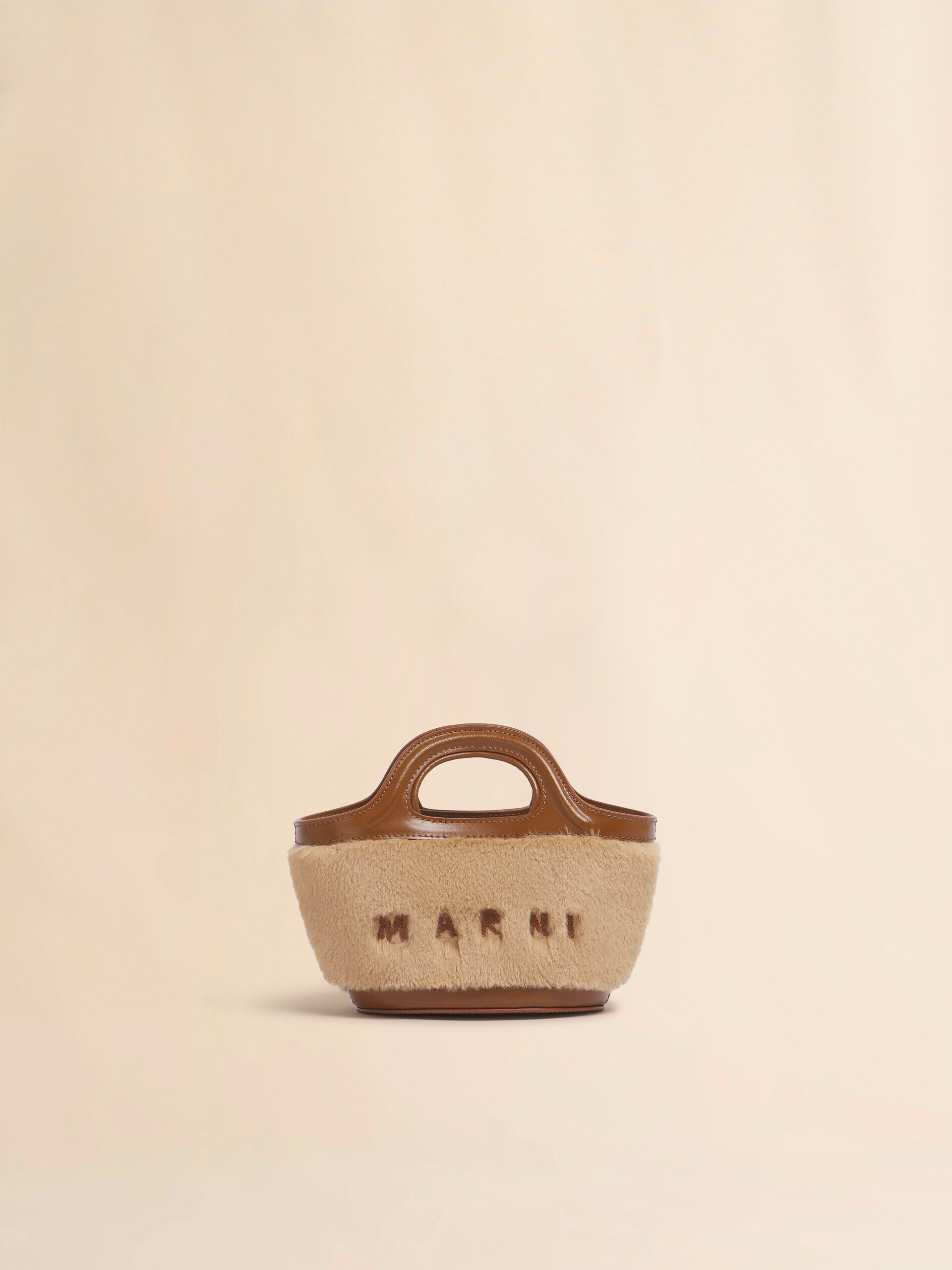 MARNI かごバッグ　キャメル　茶　マイクロサイズ MARNI マルニ かごバッグ MARCEL マルセル BMMP0024U0 P3860