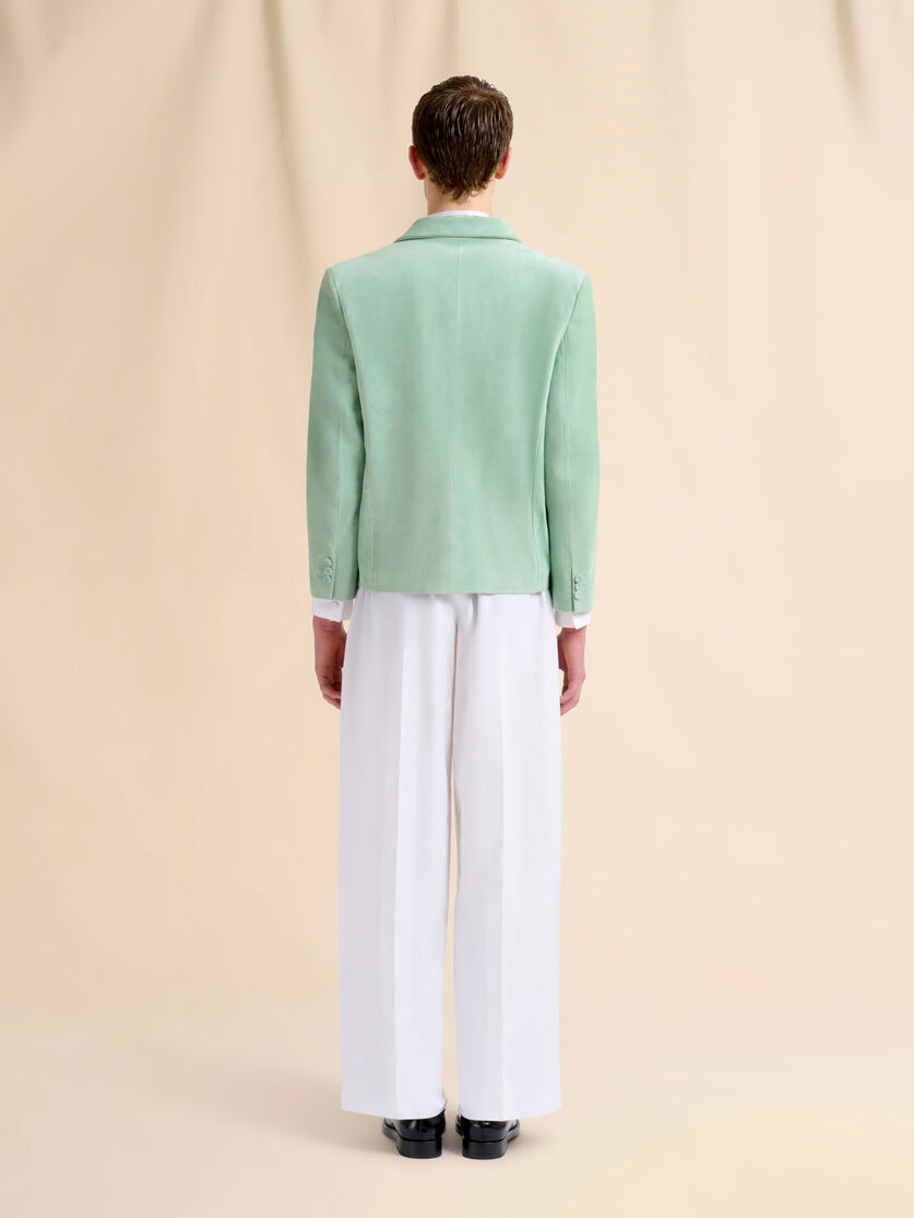 Green suede boxy jacket - Jackets - Image 3