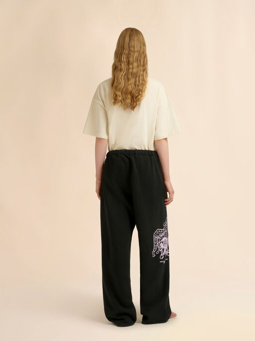 Marni + Madhappy black cotton sweatpants with animal print - Pants
