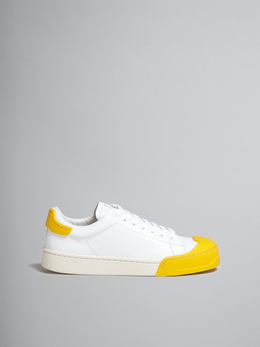 Sneakers Dada Bumper en cuir blanc et jaune - Sneakers - Image 1
