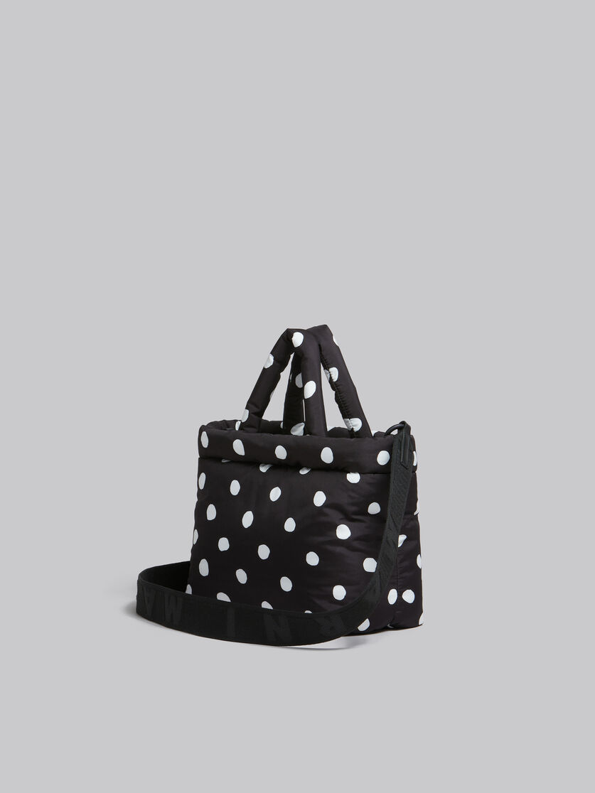 Black polka-dot Puff mini tote bag - Handbag - Image 3