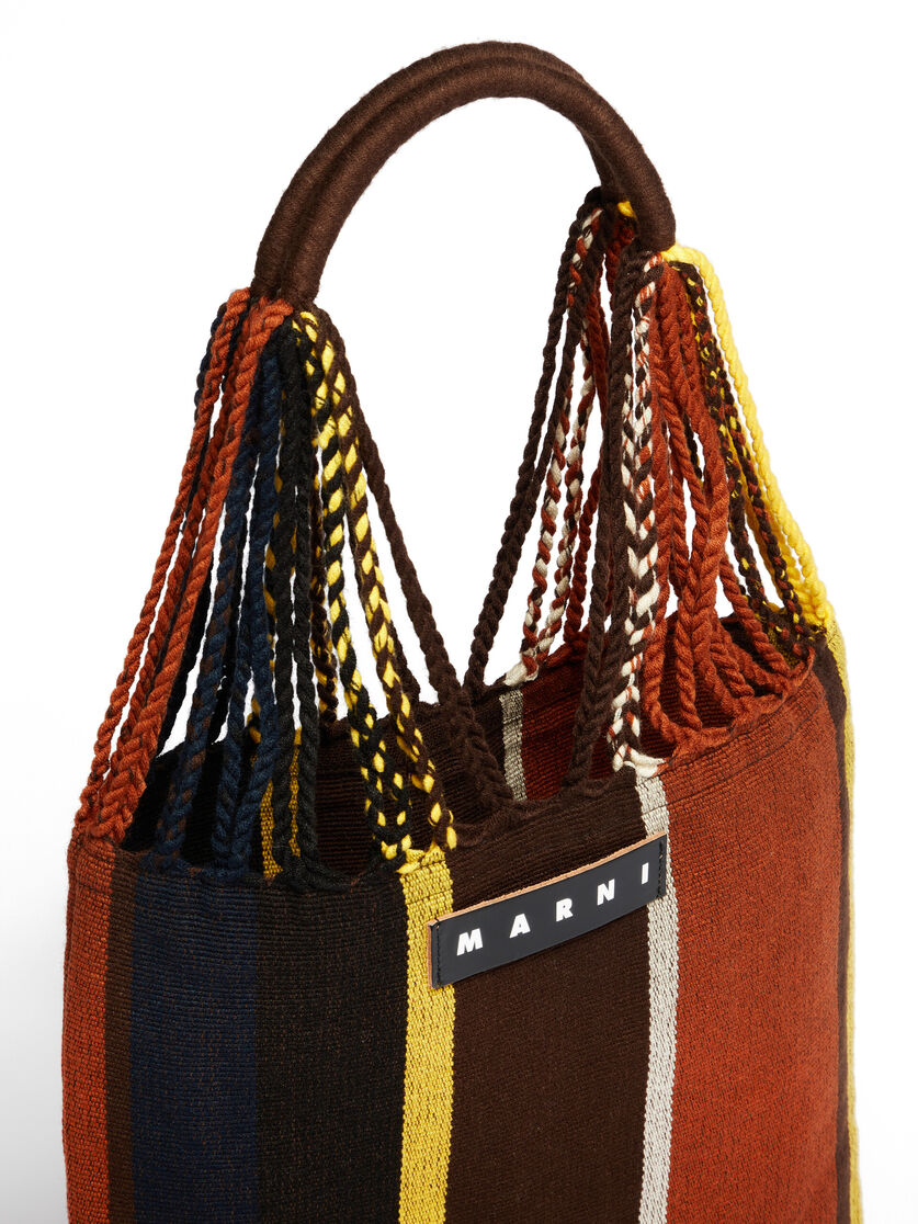MARNI MARKET ポリエステル ショッピングバッグ ハンモック風ハンドル付き グレー/ターコイズ/レッド - ハンドバッグ - Image 4
