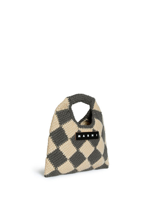 グリーン テックウール Marni Market Diamond ミニバッグ - ショッピングバッグ
