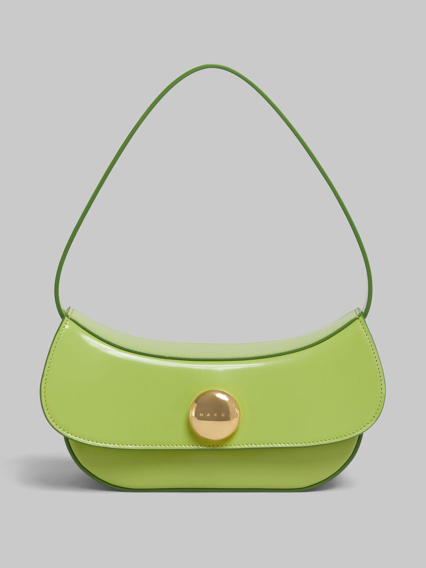 Green leather Butterfly small hobo bag | Marni
