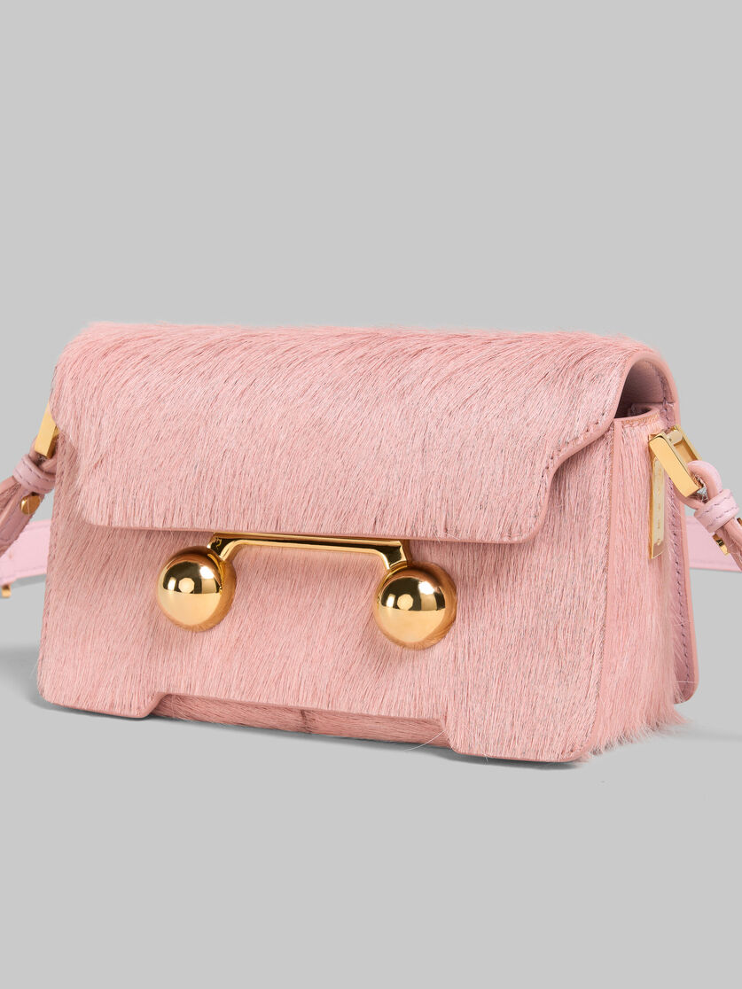 Light pink long hair calfskin Trunkaroo Mini shoulder Bag - Shoulder Bags - Image 4