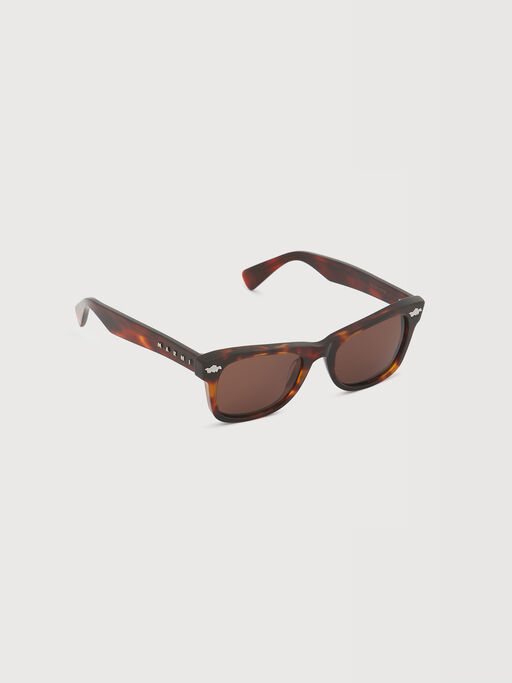 Havana acetate sunglasses - Optical