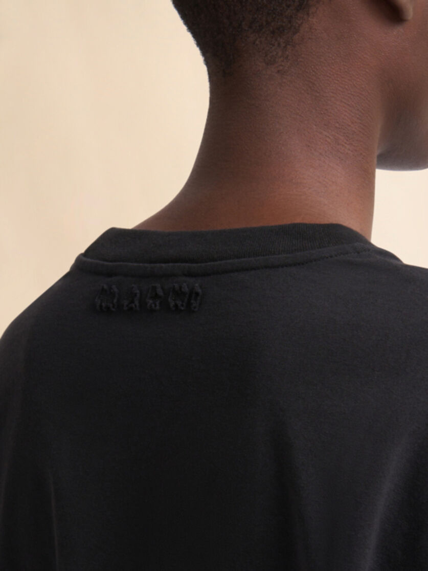 Black oversized organic cotton T-shirt - Shirts - Image 4