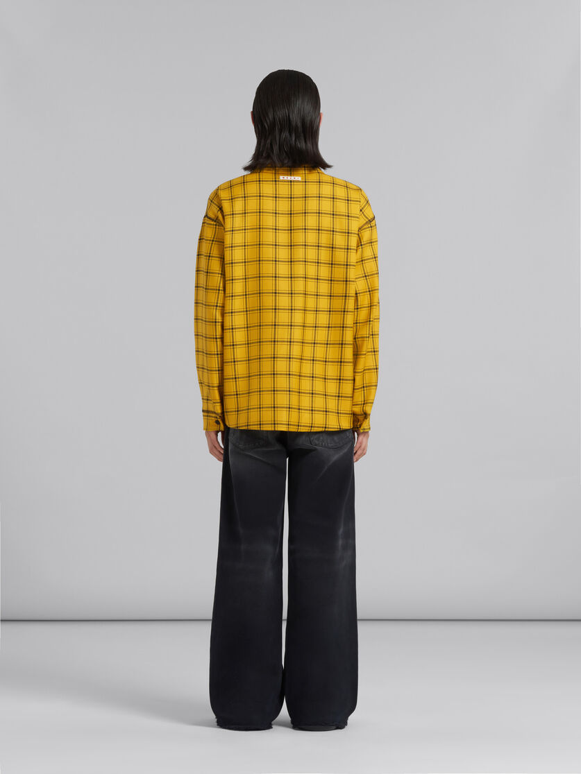 Yellow checked wool jacket - Jackets - Image 3
