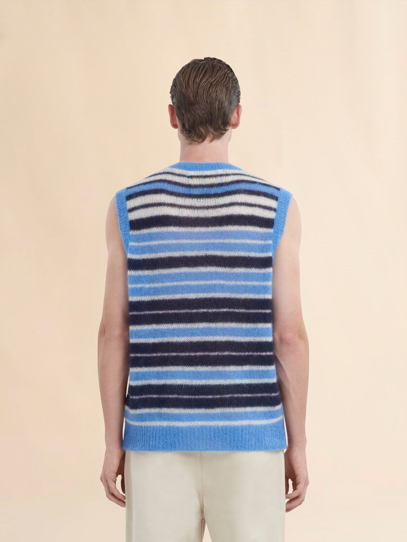 Chaleco de mohair cepillado a rayas azul celeste - jerseys - Image 3