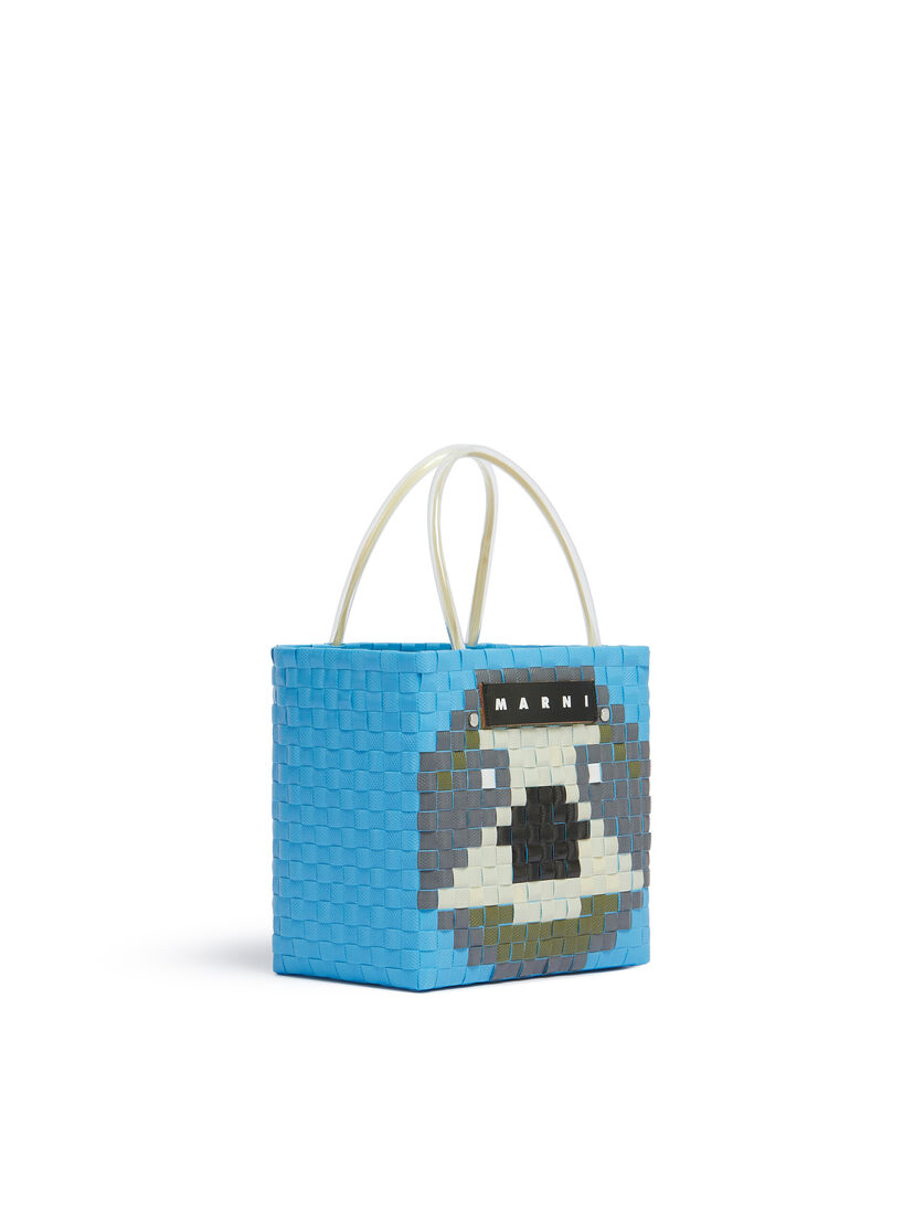 Light blue MARNI MARKET ANIMAL BASKET bag - Shopping Bags - Image 2