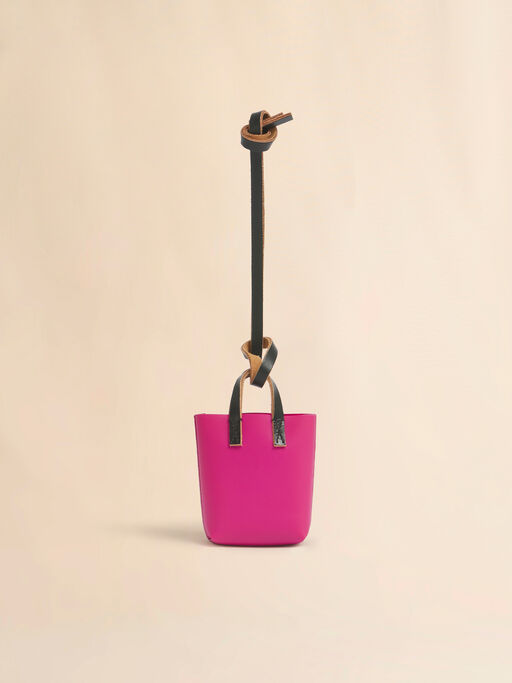 Ciondolo micro tote bag rosa - Portachiavi