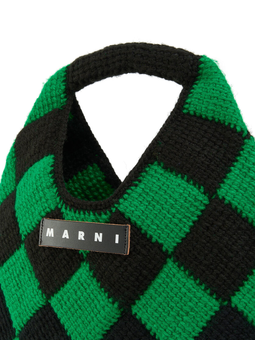 グリーン テックウール Marni Market Diamond ミディアムバッグ | Marni