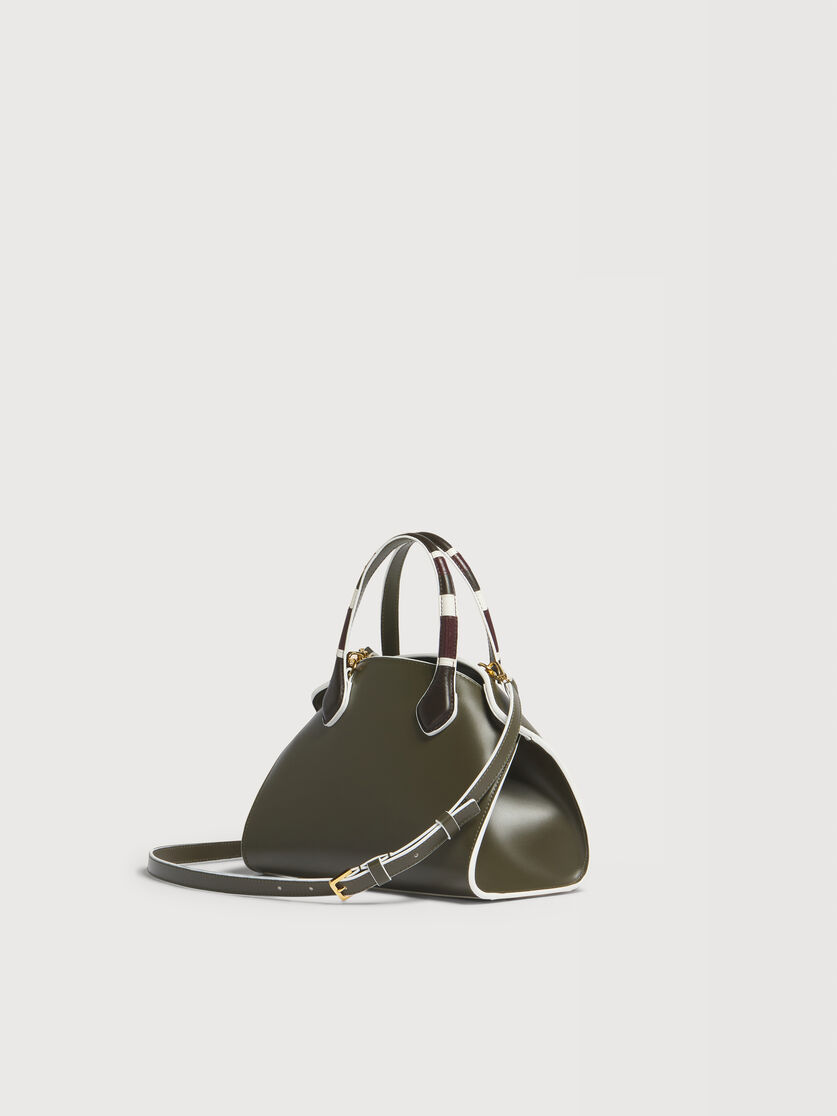 Petit sac Overlap en cuir vert, Image 2