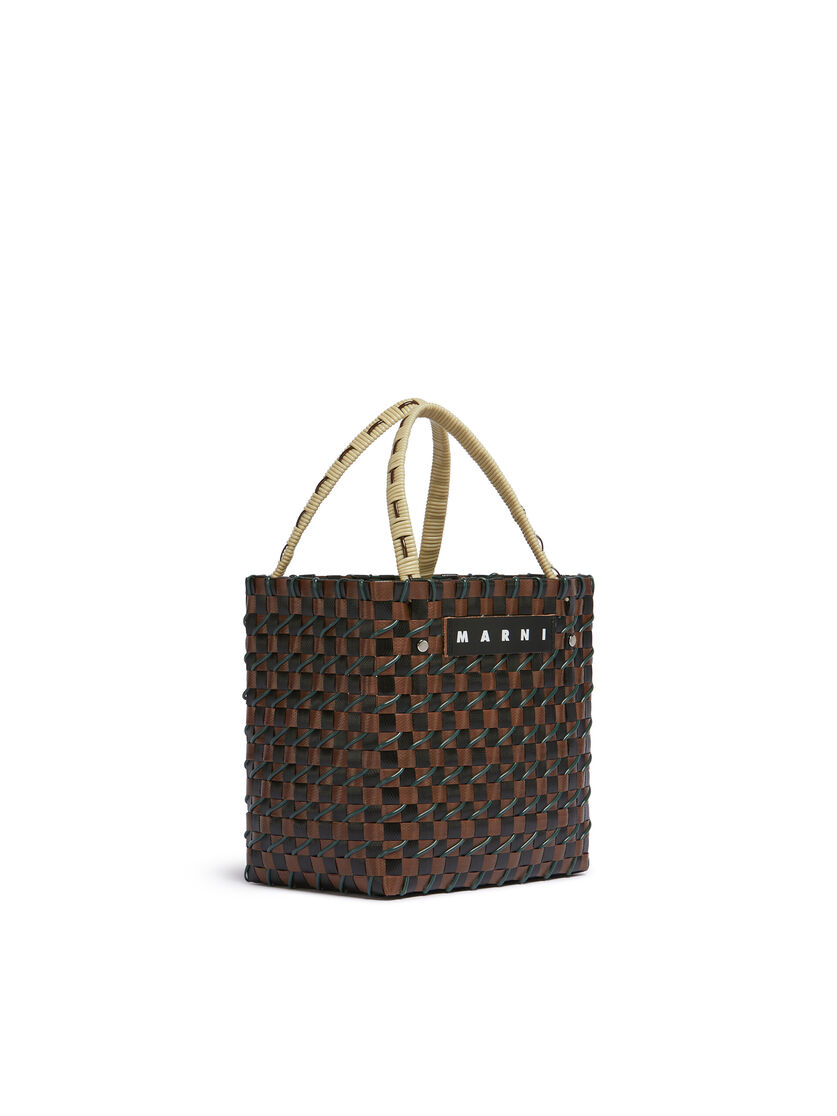 Brown Marni Market Diagonal Cable Mini Basket Bag - Shopping Bags - Image 2
