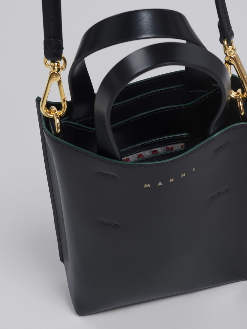 MUSEO bag nano in pelle lucida nera - Borse shopping - Image 3