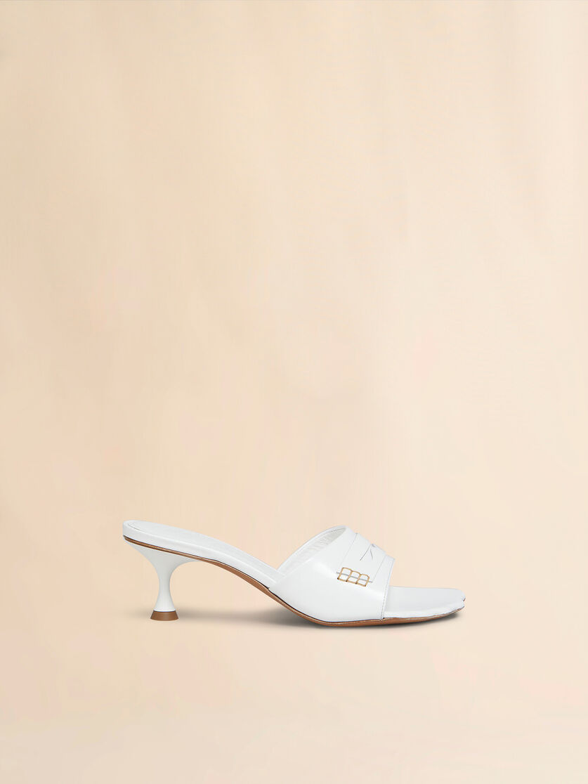 Black leather Moonlight sandal with sculpted toe - Sandals - Image 1