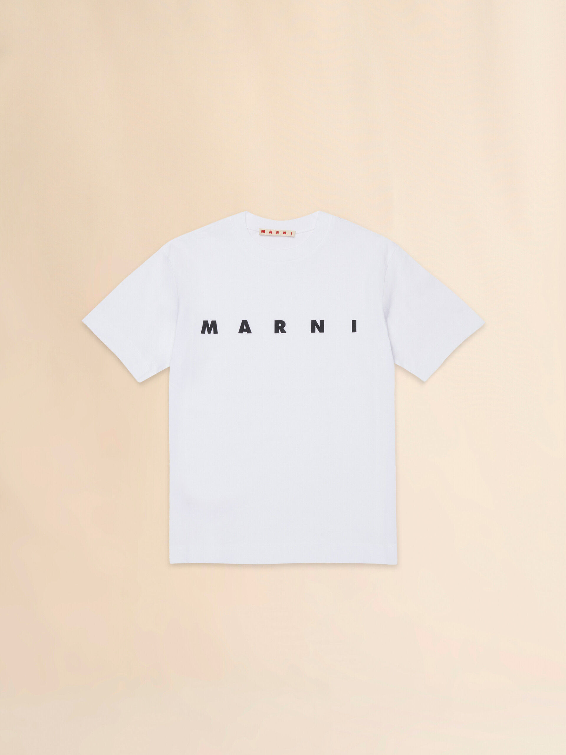 ホワイト ロゴ入りコットンTシャツ | Marni