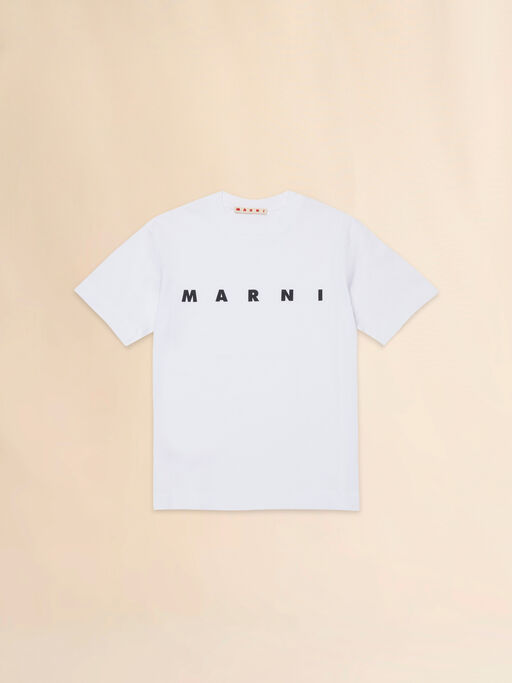 White cotton t-shirt with logo - T-shirts